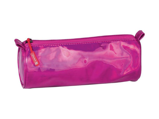 Picture of BRUNNEN ROUND PENCIL CASE ELECTRIC PINK